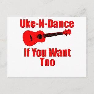 Carte Postale ukulele drôle
