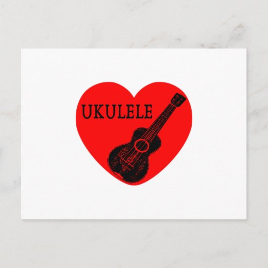 Carte Postale Ukulele Love (Devant)