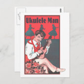 Carte postale Ukulele Man (Devant / Derrière)