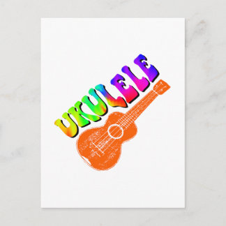 Carte Postale Ukulele Tie Dye Texte Super Art