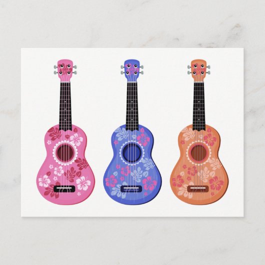 Carte postale Ukuleles (Devant)