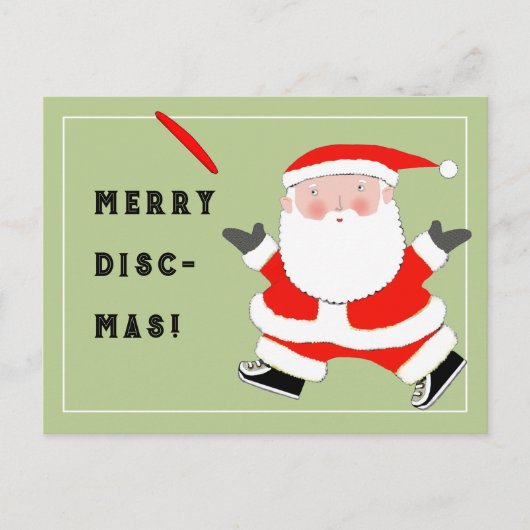 Carte Postale Ultimate Frisbee Noël (Devant)