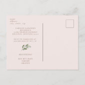 Carte Postale Ultrasons Blush Prochainement Texte Or Baby shower (Dos)