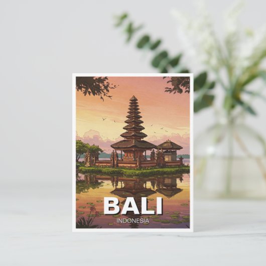 Carte Postale Ulun Danu Bali Indonésie Voyage (Debout devant)