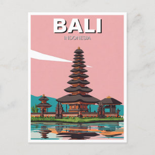 Carte Postale Ulun Danu Bali Indonésie Voyage Abstrait