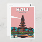 Carte Postale Ulun Danu Bali Indonésie Voyage Abstrait (Devant / Derrière)