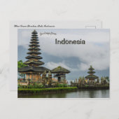 Carte Postale Ulun Danu Beratan Temple Bali Indonésie (Devant / Derrière)