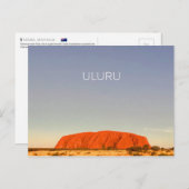 Carte Postale Uluru, Australie (Devant / Derrière)