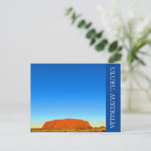 Carte Postale uluru australie ciel bleu (Debout devant)