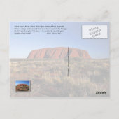 Carte Postale Uluru (Ayers Rock), Australie (Dos)