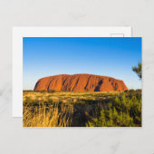 Carte Postale Uluru Ayers Rock dans l'arrière-pays Australie (Devant / Derrière)