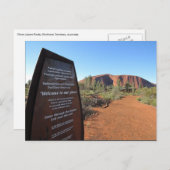 Carte Postale uluru bienvenue (Devant / Derrière)