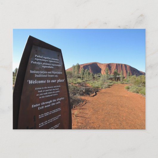 Carte Postale uluru bienvenue (Devant)