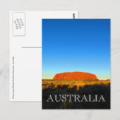 Carte Postale uluru bleu ciel (Devant / Derrière)