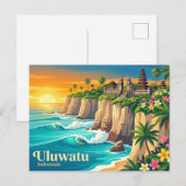 Carte Postale Uluwatu Indonésie (Devant / Derrière)