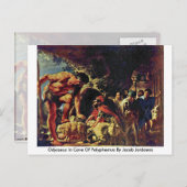 Carte Postale Ulysse Dans La Grotte De Polyphémère Par Jacob Jor (Devant / Derrière)