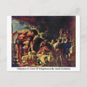 Carte Postale Ulysse Dans La Grotte De Polyphémère Par Jacob Jor (Devant)