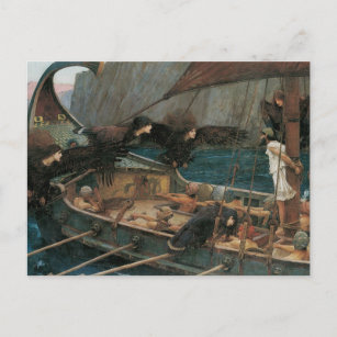 Carte Postale Ulysse et les sirènes par John William Waterhouse