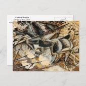 Carte Postale Umberto Boccioni - Charge des Lancers (Devant / Derrière)