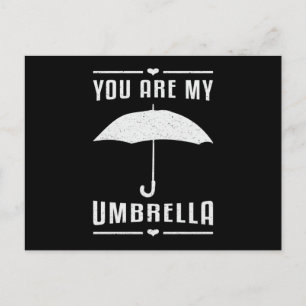 Carte Postale Umbrella Cloud Météo Pluie Pluie Pluie pluie Rainy