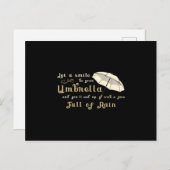 Carte Postale Umbrella Cloud Pluie Météo Pluie Pluie Pluie Pluie (Devant / Derrière)