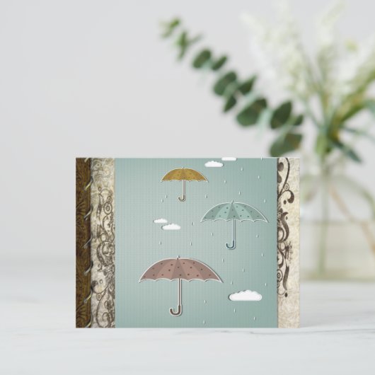 Carte postale Umbrellas d'automne (Debout devant)