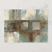 Carte Postale Un Abstrait en bleu et Brown (Devant)