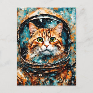 Carte Postale un adorable astronaute de chat