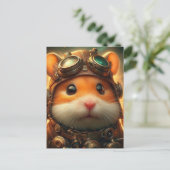 Carte Postale un adorable hamster steampunk (Debout devant)