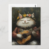 Carte Postale Un adorable Kitty musical (Devant / Derrière)