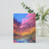 Carte Postale Un affichage captivant des couleurs magiques des m (Debout devant)