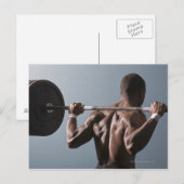 Carte Postale Un Africain Américain faisant de l'exercice dans l (Devant / Derrière)