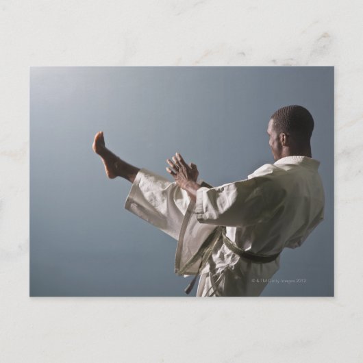 Carte Postale Un Africain Américain qui fait de l'exercice (Devant)