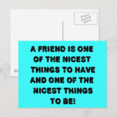 Carte Postale Un ami (Devant / Derrière)