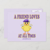 Carte Postale Un ami aime (Devant / Derrière)