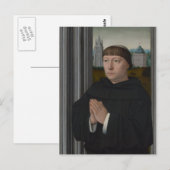 Carte Postale Un ami augustinien prie par Gerard David (Devant / Derrière)