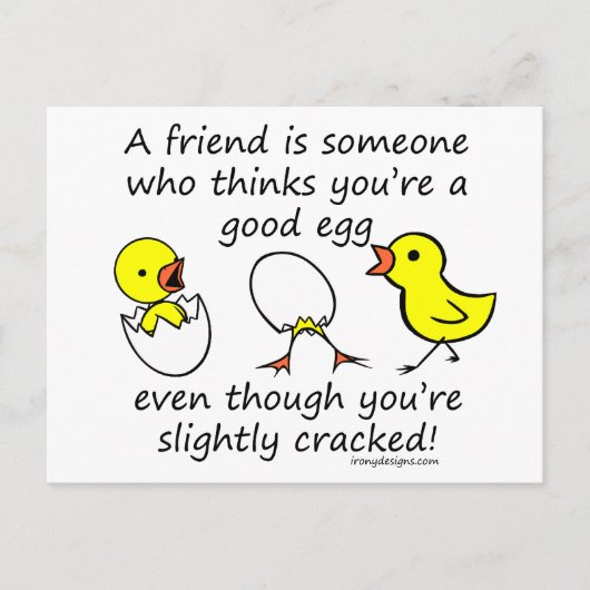 Carte Postale Un ami est quelqu'un (Devant)