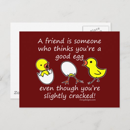 Carte Postale Un ami est quelqu'un (Devant / Derrière)