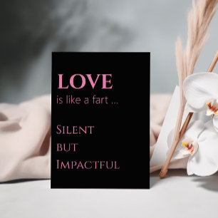 Carte Postale Un amour impactable Humoristique Saint Valentin