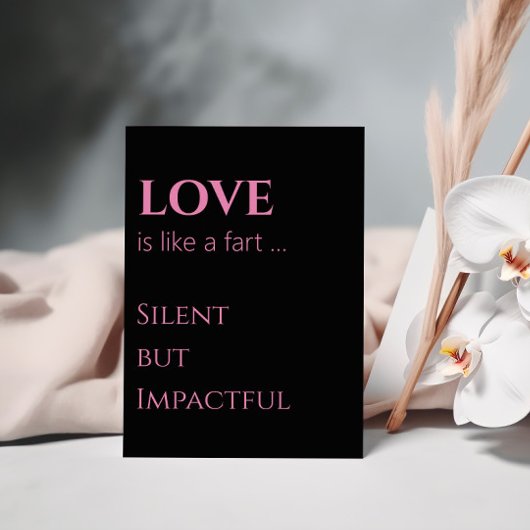 Carte Postale Un amour impactable Humoristique Saint Valentin