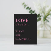 Carte Postale Un amour impactable Humoristique Saint Valentin (Debout devant)