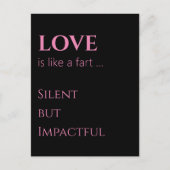 Carte Postale Un amour impactable Humoristique Saint Valentin (Devant)