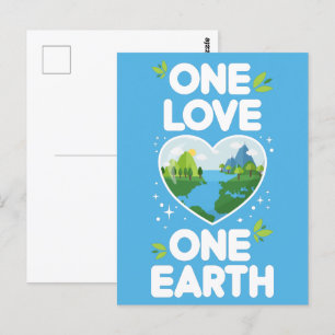Carte Postale Un amour Un coeur de la Terre Notre planète
