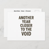 Carte Postale Un an de plus pour le sarcasme vain (Devant / Derrière)