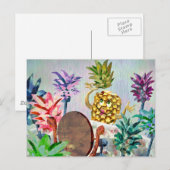 Carte Postale Un ananas fait face à des choix difficiles dans un (Devant / Derrière)