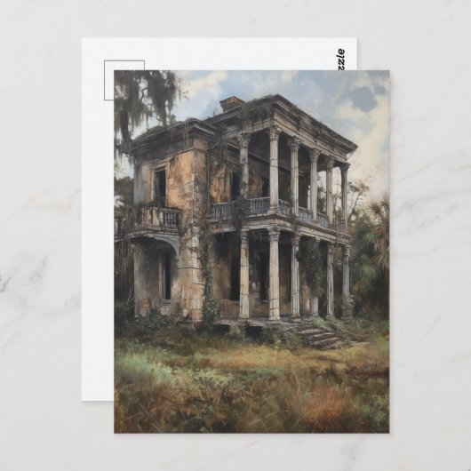 Carte Postale Un Ancien Manoir Rural Abandonné (Devant / Derrière)