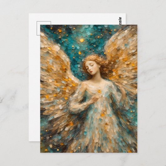 Carte Postale Un ange coloré (Devant / Derrière)