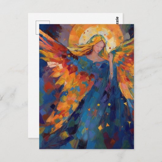 Carte Postale Un ange coloré (Devant / Derrière)