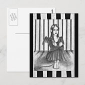 Carte Postale Un ange emprisonné (Devant / Derrière)