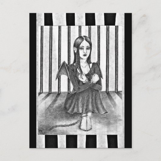 Carte Postale Un ange emprisonné (Devant)